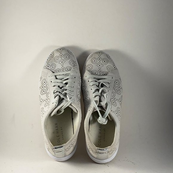 Cole Haan grand os. gray laser cut lace up sneaker 7.5 b - Picture 4 of 5